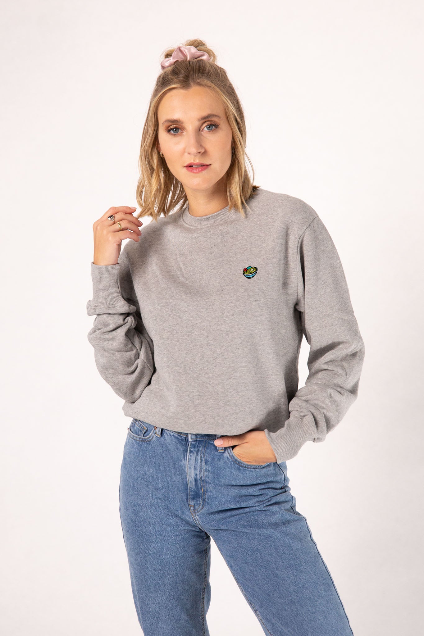 Ramen | Bestickter Bio-Baumwoll Frauen Pullover